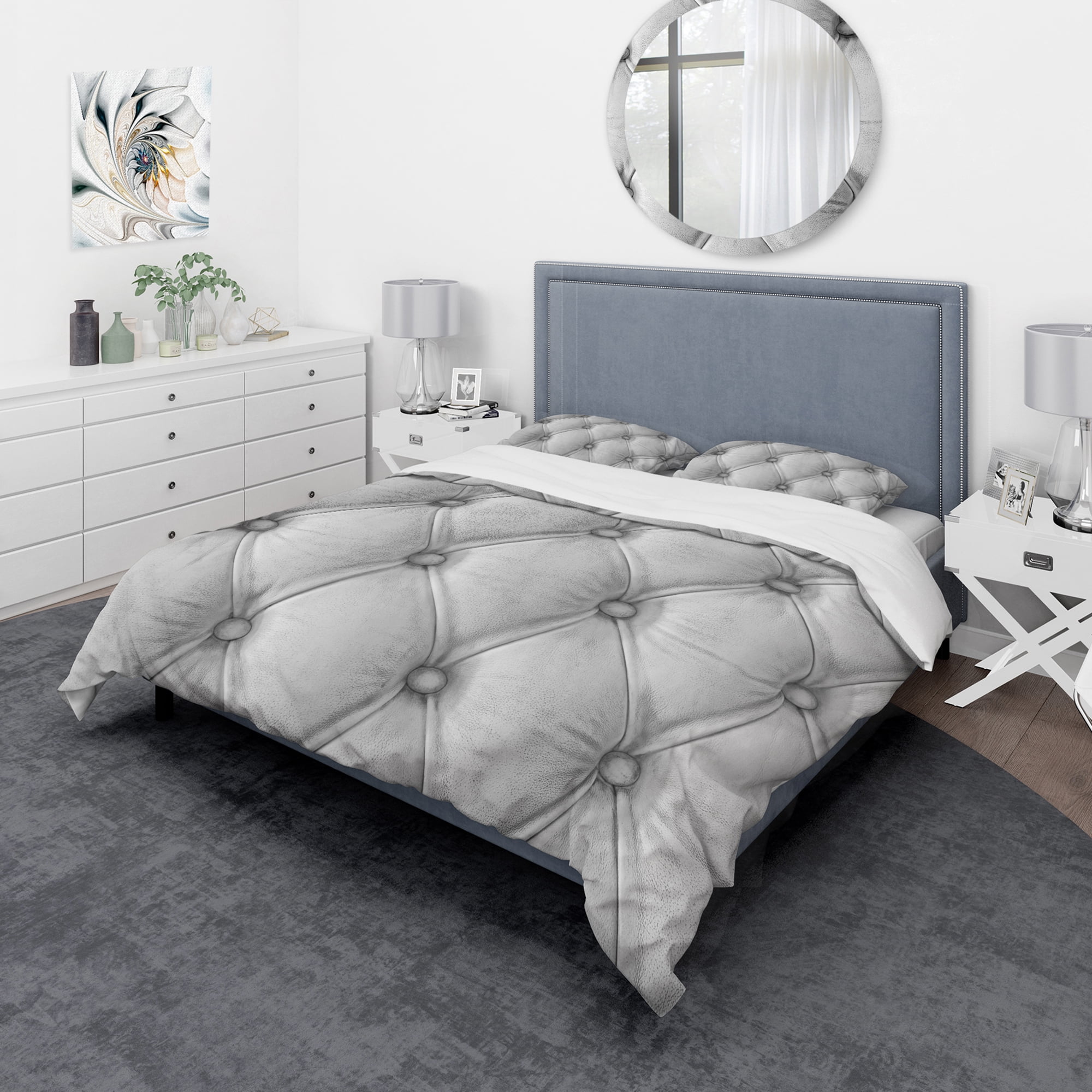 Designart 'Luxury classic leather pattern' Vintage Duvet Cover Set