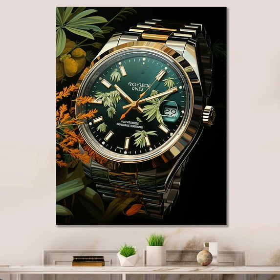 Designart "Luxury in the Tropics The Exquisite Watch I" Fashion Canvas Print