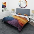 thumbnail image 1 of Designart "Lyrical Sunset Yellow Orange Abstraction II" Abstract Bedding Covert Set - Lyrical Abstraction Yellow Modern Bed Set With 1 Sham, 1 of 6