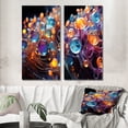 thumbnail image 1 of Designart "Macro Molecules 3D Photography I" Abstract Shapes Wall Art Set Of 2 - Transitional Gold Gallery Wall Set For Home Decor, 1 of 6