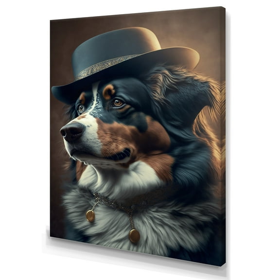 Designart Mafia Dog IV Canvas Wall Art