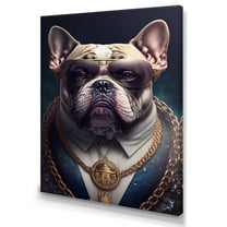 Designart Mafia Frenchie I Canvas Wall Art
