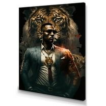 Designart Mafia Lion I Canvas Wall Art