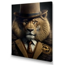 Designart Mafia Lion II Canvas Wall Art