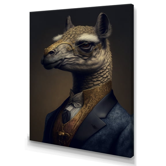 Designart Mafia Llama Canvas Wall Art
