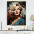 thumbnail image 1 of Designart "Magenta Pop Art Portrait Of Monroe II" Woman Pop Art Floater Framed Canvas Wall Art, 1 of 5