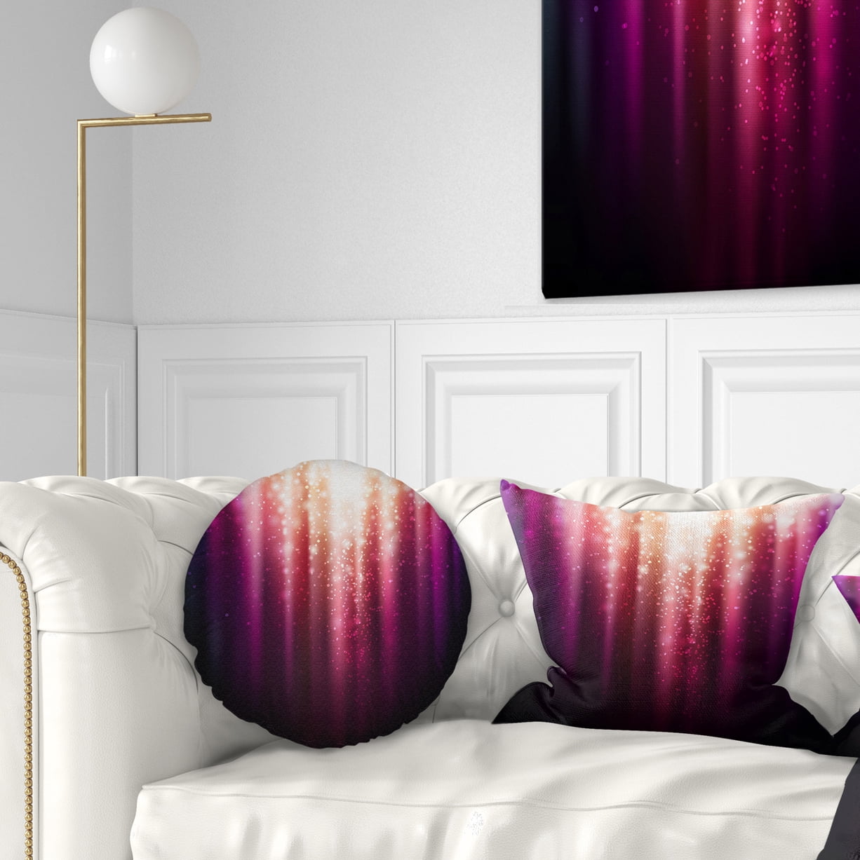 Designart Magic Light - Abstract Throw Pillow - 12x20
