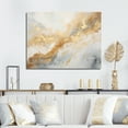 thumbnail image 1 of Designart "Magic Marble Geode In Gold And White III" Abstract Marble Wall Art Living Room, 1 of 7