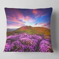 thumbnail image 1 of Designart Magic Pink Rhododendron Flowers - Landscape Printed Throw Pillow - 18x18, 1 of 4