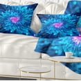thumbnail image 1 of Designart Magical Blue Glowing Flower - Floral Throw Pillow - 12x20, 1 of 5
