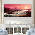 thumbnail image 1 of Designart "Magical Dusk in Pink and Yellow II" Oversized Coastal Wall Art - Coastal Pink Coastal Sunset Bedroom Canvas Wall Art, 1 of 4