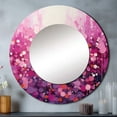 thumbnail image 1 of Designart "Magical Magenta" Abstract Landscapes Round Mirror Wall Décor Cottage - Large Pink Round Mirror - Round Mirror 29" x 29" Inch, 1 of 5