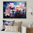 thumbnail image 1 of Designart "Magical Pink Blossom Oasis" Hibiscus Floater Framed Canvas Art Print, 1 of 5