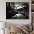 thumbnail image 1 of Designart "Magical Riverside Landscape" Landscape Forest River Floater Framed Canvas Art Print, 1 of 5