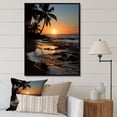 thumbnail image 1 of Designart "Magical Sunrise in Miami I" Nautical & Beach Floater Framed Wall Art Print, 1 of 7