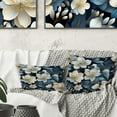 thumbnail image 1 of Designart "Magnolia Blue Artistic Splendor" Floral Printed Throw Pillow, 1 of 5