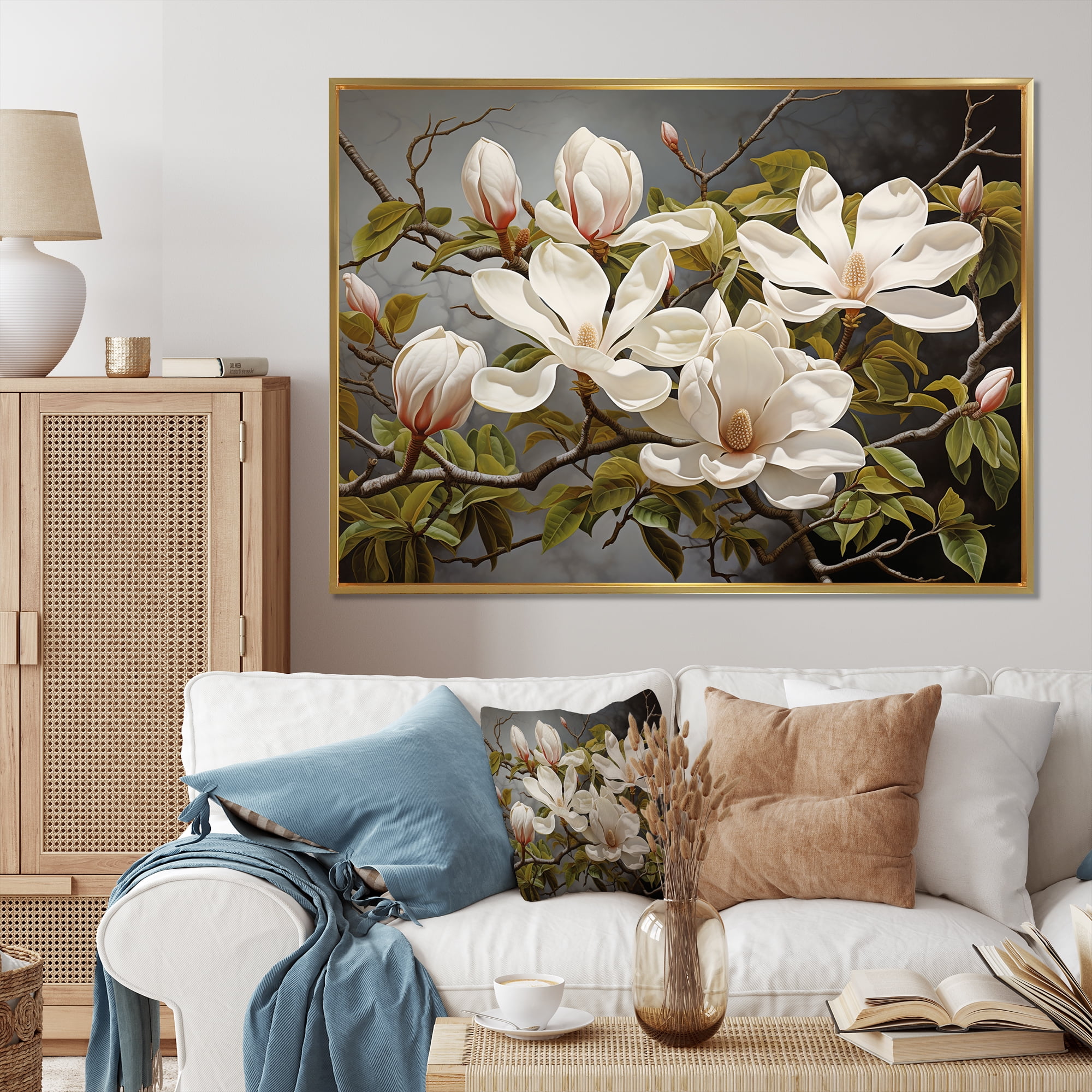 Perfect Original Photos about  Framed Magnolia Wall Art  as Your HD Pictures