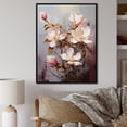 thumbnail image 1 of Designart "Magnolias Adorned In Gilded Extravagance II" Magnolias Floater Framed Canvas Prints, 1 of 1