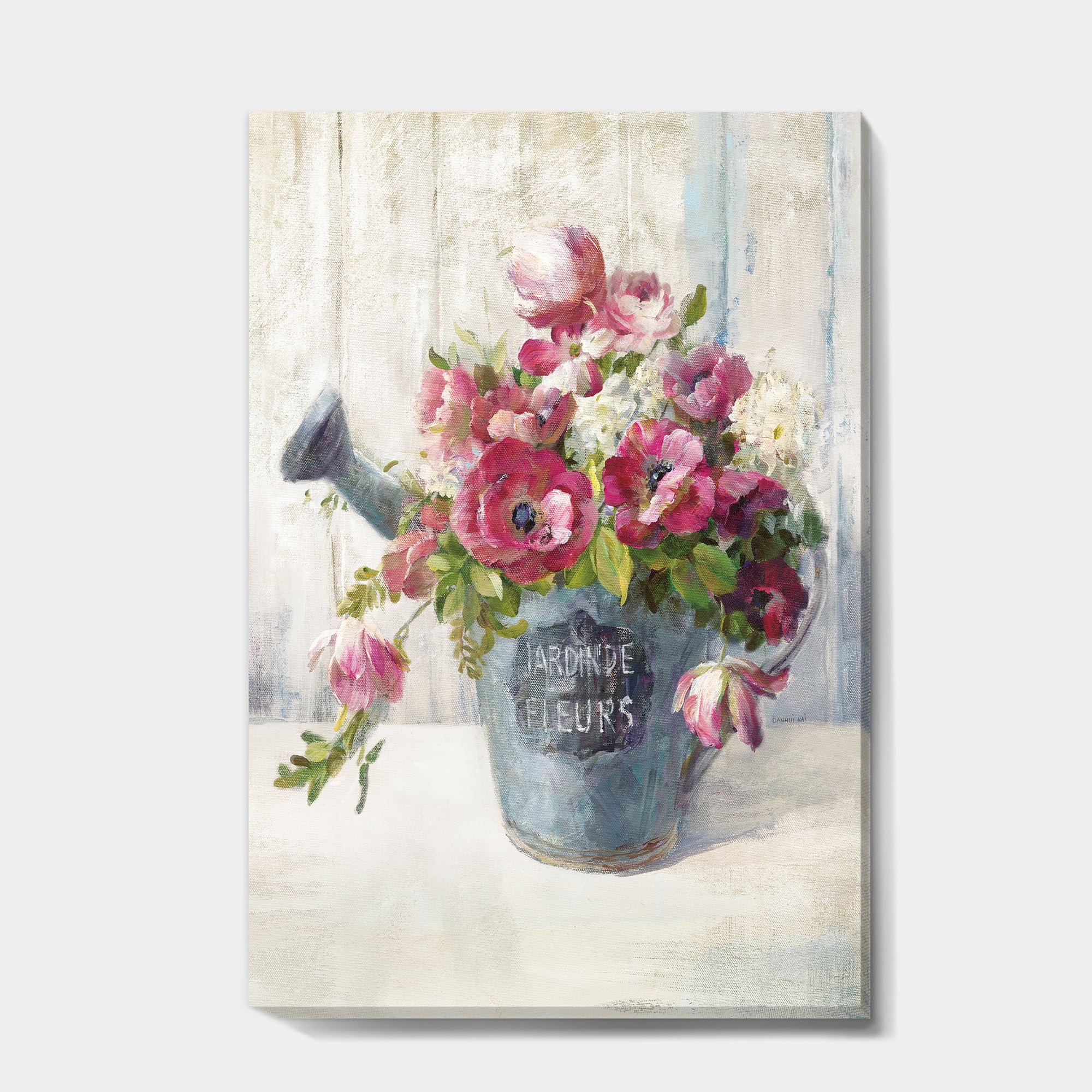 Designart 'Maison Des Fleurs I' Cabin & Lodge Canvas Artwork