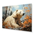thumbnail image 1 of Designart "Majestic Bear in a Pastoral Scene I" Animals Metal Wall Art, 1 of 5