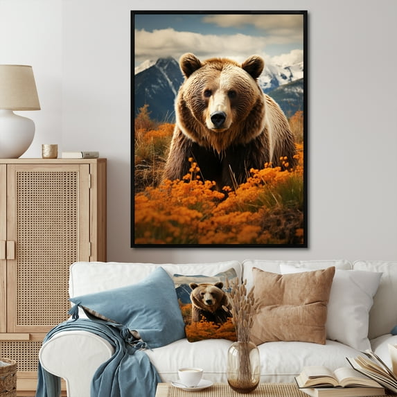 Designart "Majestic Canadian Wildlife III" Animals Floater Framed Canvas Art Print