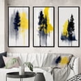 thumbnail image 1 of Designart "Majestic Forest Yellow III" Tree Framed Wall Art Set Of 3 - Yellow Tree Frame Gallery Wall Set For Home Decor, 1 of 7