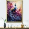 thumbnail image 1 of Designart "Majestic Fuchsia Peacock Feathers" Abstract Spirals Picture Framed Wall Decor, 1 of 5