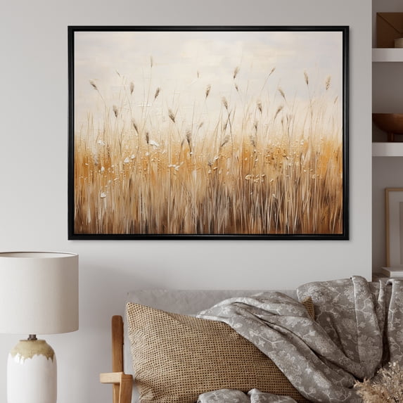 Designart "Majestic Grasslands Of The Prairies" Prairies Floater Framed Wall Art Prints