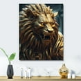 thumbnail image 1 of Designart "Majestic King of the Jungle IV" Animals Lion Metal Art Living Room, 1 of 1