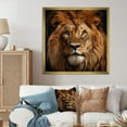 thumbnail image 1 of Designart "Majestic Lion in Brown Portrait II" Animals Framed Wall Art Decor - Modern Brown Lion Bedroom Framed Canvas Wall Art, 1 of 6