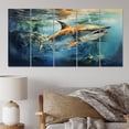 thumbnail image 1 of Designart "Majestic Marlins in Fishing IV" Animals Metal Wall Decor Set, 1 of 5