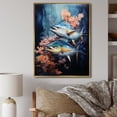 thumbnail image 1 of Designart "Majestic Marlins in Fishing V" Animals Floater Framed Wall Art Print, 1 of 7