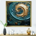 thumbnail image 1 of Designart "Majestic Motion In Teal I" Abstract Spirals Picture Framed Canvas Art Print, 1 of 5