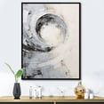thumbnail image 1 of Designart "Majestic Motion In White And Grey" Abstract Spirals Floater Framed Wall Art Prints, 1 of 5
