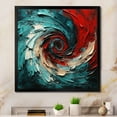 thumbnail image 1 of Designart "Majestic Motion Spiral In Red And Blue II" Abstract Spirals Picture Framed Wall Art Living Room, 1 of 5