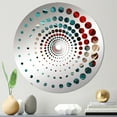 thumbnail image 1 of Designart "Majestic Motion Spiral in Red and Blue II" Abstract Spirals Spiral Dot Round Wall Mirror - Abstract Oval Printed Decorative Mirror - Multiple Color Options, 1 of 1