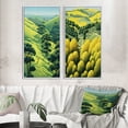 thumbnail image 1 of Designart "Majestic Mountain Forest Green Valley Vision VII" Meadow Framed Wall Art Set Of 2 - Traditional Green Gallery Wall Frame Set For Home Decor, 1 of 6