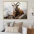 thumbnail image 1 of Designart "Majestic Mountain Goats" Animals Floater Framed Wall Decor, 1 of 7