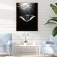 thumbnail image 1 of Designart "Majestic Oceanic Manta Ray" Coastal Coral Under Water Floater Framed Canvas Art Print, 1 of 5