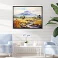 thumbnail image 1 of Designart "Majestic Peaks of Indonesia II" Landscapes Framed Wall Art - Traditional Blue Indonesia Entryway Framed Wall Art, 1 of 6