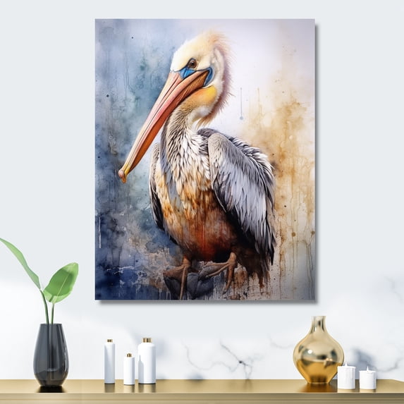 Designart "Majestic Pelican I" Pelican Metal Wall Decor