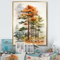 thumbnail image 1 of Designart "Majestic Ponderosa Pine Trees II" Floral Floater Framed Wall Decor, 1 of 7