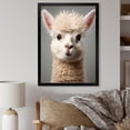 thumbnail image 1 of Designart "Majestic Portrait of an Alpaca in White" Animals Framed Wall Art - Traditional White Alpaca Living Room Framed Canvas Art, 1 of 6