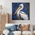 thumbnail image 1 of Designart "Majestic Seabird Pelican V" Animals Metal Art Living Room, 1 of 1
