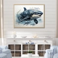 thumbnail image 1 of Designart "Majestic Whale Leap I" Animal Whale Floater Framed Wall Decor, 1 of 5