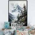 thumbnail image 1 of Designart "Majestic Winter Peaks Green and White Mountains" Cottage Floater Framed Canvas Print, 1 of 7