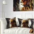 thumbnail image 1 of Designart Majestically Peaceful Lion - Animal Throw Pillow - 16x16, 1 of 5