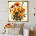 thumbnail image 1 of Designart "Majesty Bouquet of Marigold I" Floral Framed Wall Art Decor - Traditional Yellow Marigold Hallway Framed Wall Art Decor, 1 of 6