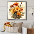 thumbnail image 1 of Designart "Majesty Bouquet of Marigold I" Floral Framed Wall Art Decor - Traditional Yellow Marigold Hallway Framed Wall Art Decor, 1 of 6
