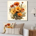 thumbnail image 1 of Designart "Majesty Bouquet of Marigold I" Floral Wall Art - Traditional Yellow Marigold Living Room Canvas Art, 1 of 1